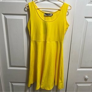 NWT DJT Fashion Yellow Fit & Flare Dress